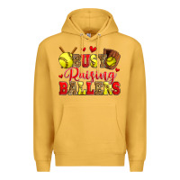 Mustard busy raising ballers softball Premium Hoodie - Zillion Design Studio