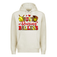 Oatmeal Heather busy raising ballers softball Premium Hoodie - Zillion Design Studio