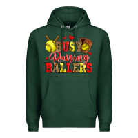 Sports Green busy raising ballers softball Premium Hoodie - Zillion Design Studio