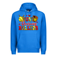 True Royal busy raising ballers softball Premium Hoodie - Zillion Design Studio