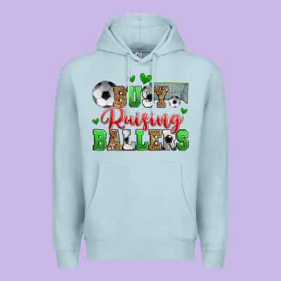 Busy Raising Ballers Soccer Premium Hoodie Designed By Zillion Design Studio