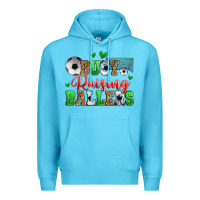 Ocean Blue busy raising ballers soccer Premium Hoodie - Zillion Design Studio