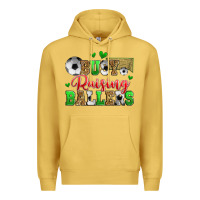 Antique Gold busy raising ballers soccer Premium Hoodie - Zillion Design Studio