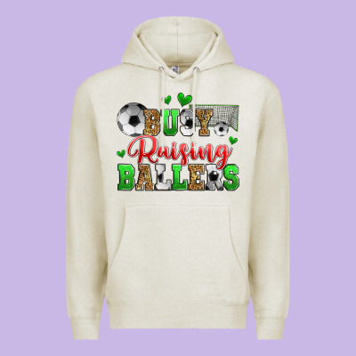 Busy Raising Ballers Soccer Premium Hoodie Designed By Zillion Design Studio