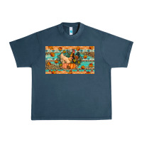 Midnight Navy Fall coop animals pumpkin Urban Heavy Tee - Artiststas