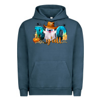 Pigment Midnight Navy Boo Y'all Urban Hoodie - texasbilliewilder