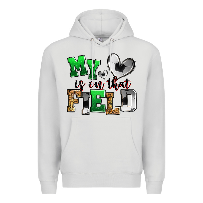 My Heart Is On That Field Soccer Premium Hoodie by Zillion Design Studio | Teevron