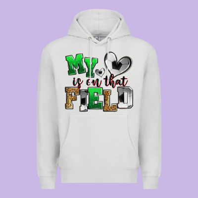 My Heart Is On That Field Soccer Premium Hoodie Designed By Zillion Design Studio