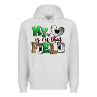 Dove Grey my heart is on that field soccer Premium Hoodie - Zillion Design Studio