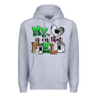 Heather Grey my heart is on that field soccer Premium Hoodie - Zillion Design Studio