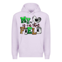 Lilac my heart is on that field soccer Premium Hoodie - Zillion Design Studio