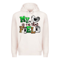 Pale Pink my heart is on that field soccer Premium Hoodie - Zillion Design Studio