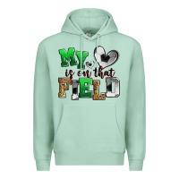 Seafoam my heart is on that field soccer Premium Hoodie - Zillion Design Studio