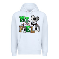 White my heart is on that field soccer Premium Hoodie - Zillion Design Studio