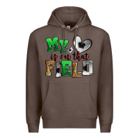 Coffee my heart is on that field soccer Premium Hoodie - Zillion Design Studio