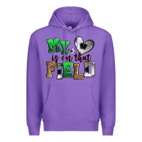 Purple my heart is on that field soccer Premium Hoodie - Zillion Design Studio