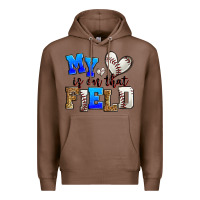 Chestnut my heart is on that field baseball Premium Hoodie - Zillion Design Studio