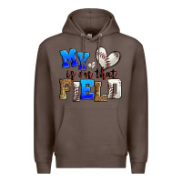 Coffee my heart is on that field baseball Premium Hoodie - Zillion Design Studio