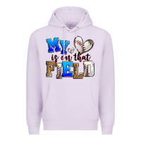 Lilac my heart is on that field baseball Premium Hoodie - Zillion Design Studio