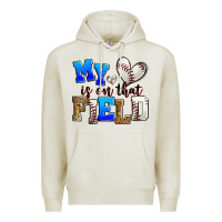Oatmeal Heather my heart is on that field baseball Premium Hoodie - Zillion Design Studio