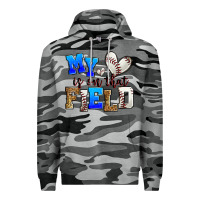 Slate Camo my heart is on that field baseball Premium Hoodie - Zillion Design Studio