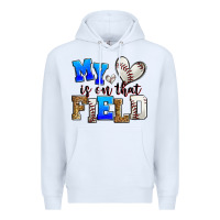 White my heart is on that field baseball Premium Hoodie - Zillion Design Studio