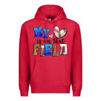 Cardinal my heart is on that field baseball Premium Hoodie - Zillion Design Studio