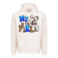 Pale Pink my heart is on that field baseball Premium Hoodie - Zillion Design Studio