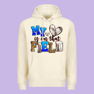 My Heart Is On That Field Baseball Premium Hoodie Designed By Zillion Design Studio