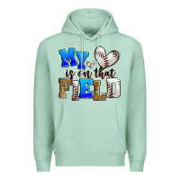Seafoam my heart is on that field baseball Premium Hoodie - Zillion Design Studio
