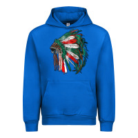 Cobalt mexican flag indian headdress Urban Hoodie - RanaPortraitStore