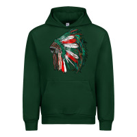 Forest Green mexican flag indian headdress Urban Hoodie - RanaPortraitStore