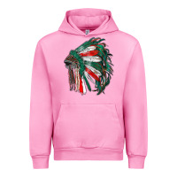 Fuchsia Pink mexican flag indian headdress Urban Hoodie - RanaPortraitStore