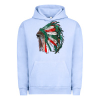 Pigment Grape Ice mexican flag indian headdress Urban Hoodie - RanaPortraitStore