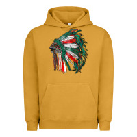 Pigment Peanut Butter mexican flag indian headdress Urban Hoodie - RanaPortraitStore