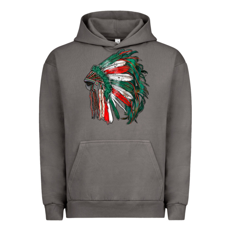 Mexican Flag Indian Headdress Urban Hoodie by RanaPortraitStore | Teevron