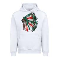 White mexican flag indian headdress Urban Hoodie - RanaPortraitStore