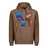 Chestnut my heart is on that field american football Premium Hoodie - Zillion Design Studio