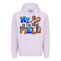 Lilac my heart is on that field american football Premium Hoodie - Zillion Design Studio
