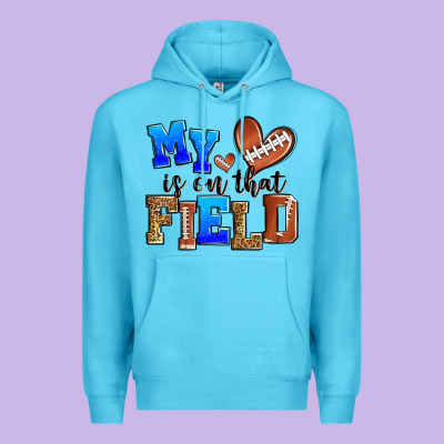 My Heart Is On That Field American Football Premium Hoodie Designed By Zillion Design Studio