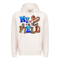 Pale Pink my heart is on that field american football Premium Hoodie - Zillion Design Studio