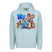 Blue Mist my heart is on that field american football Premium Hoodie - Zillion Design Studio