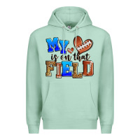 Seafoam my heart is on that field american football Premium Hoodie - Zillion Design Studio