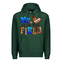 Sports Green my heart is on that field american football Premium Hoodie - Zillion Design Studio