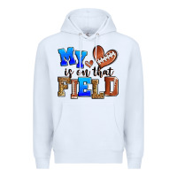 White my heart is on that field american football Premium Hoodie - Zillion Design Studio