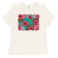 Easter Spring Leopard Serape Background Ladies Tee | Teevron