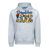 Heather Grey dispatcher life Urban Hoodie - Zillion Design Studio