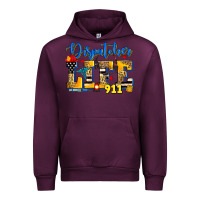 Mauve Wine dispatcher life Urban Hoodie - Zillion Design Studio