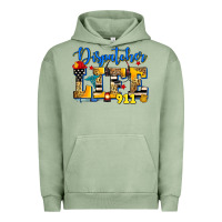 Pigment Oil Green dispatcher life Urban Hoodie - Zillion Design Studio