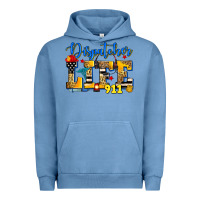 Pigment Pebble Blue dispatcher life Urban Hoodie - Zillion Design Studio